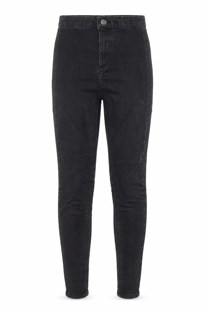 Topshop Womens Black Cotton Skinny Jeans Size 26 in L30 in Regular Zip
