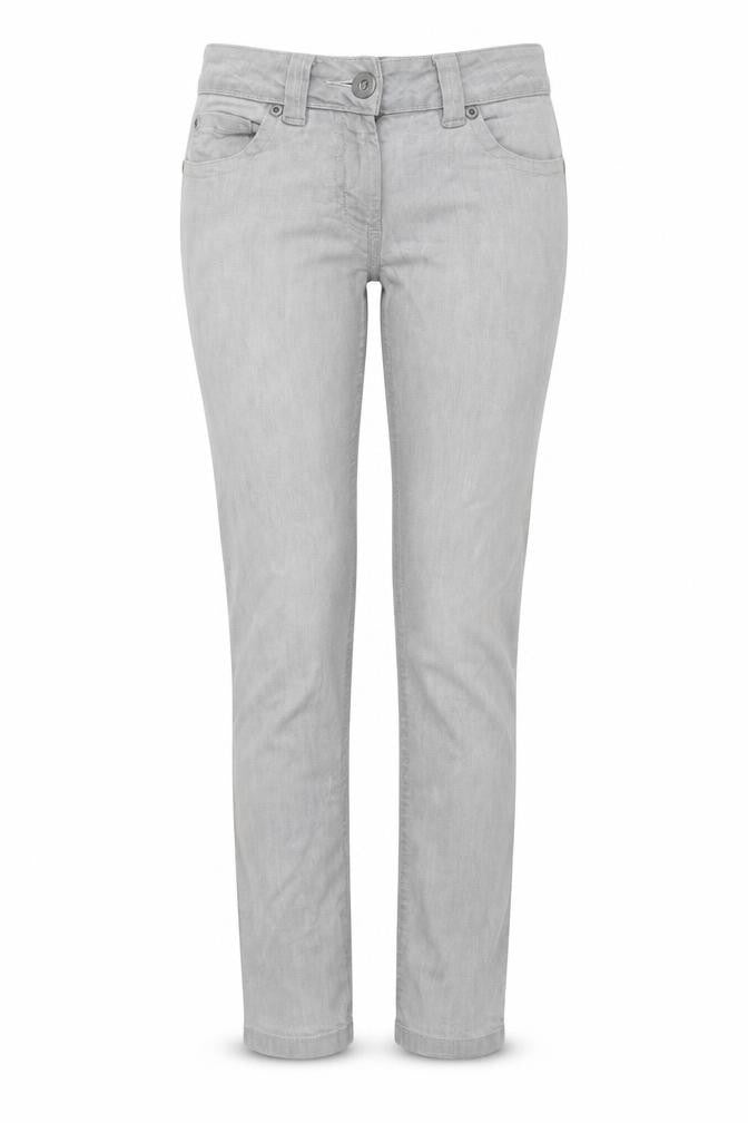 Drainpipe Womens Grey Cotton Skinny Jeans Size 8 L30 in Regular Button