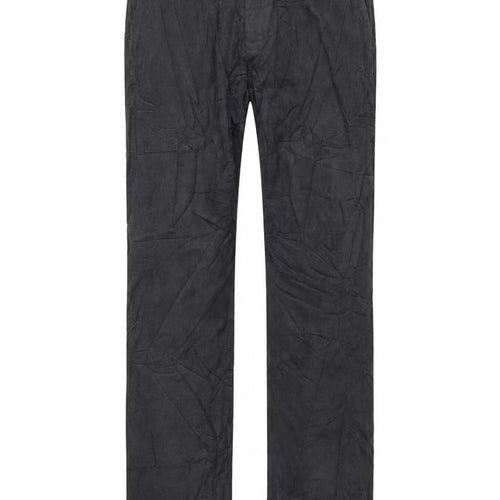 Marks and Spencer Mens Grey Cotton Straight Jeans Size 30 in L31 in Regular Button