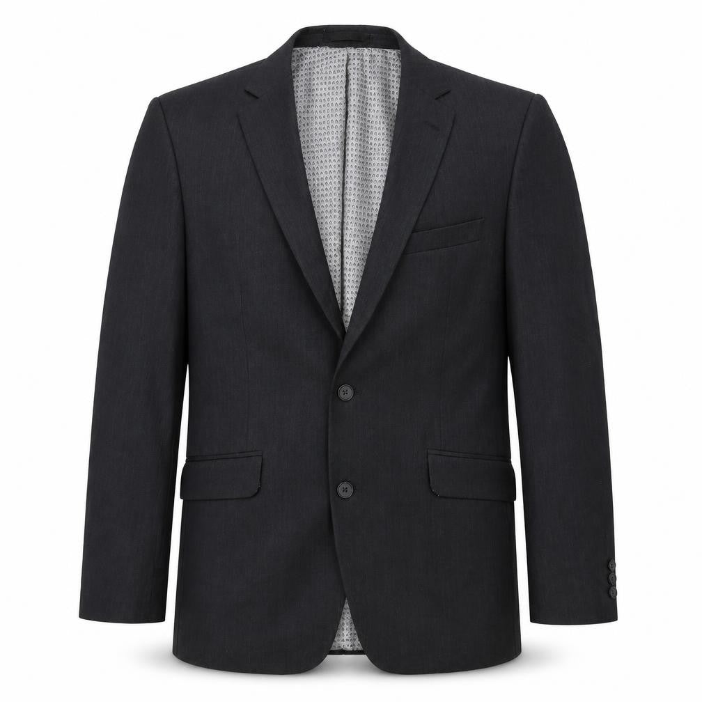 Front view of Preworn men’s grey wool jacket suit jacket, size 42