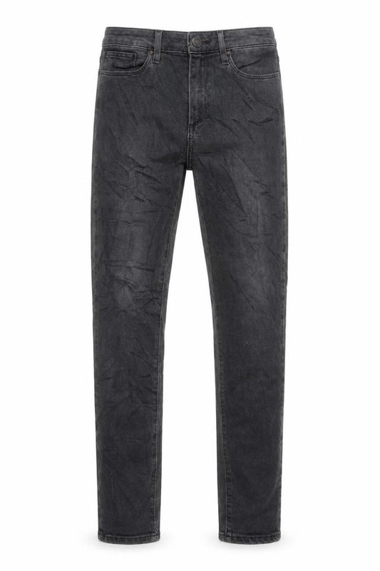 Front view of Paige women’s grey cotton skinny jeans, size UK 26, in, 29-inch leg regular zip