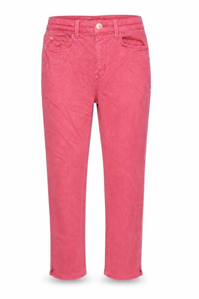 Marks and Spencer Womens Red Cotton Cropped Jeans Size 8 L21 in Regular Zip
