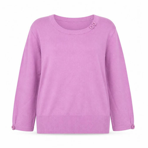 Ann Marie Womens Purple Scoop Neck Acrylic Pullover Jumper Size L