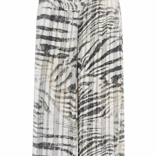 Feelhoo Womens Multicoloured Animal Print Polyester Windbreaker Trousers Size S L30 in Regular Tie