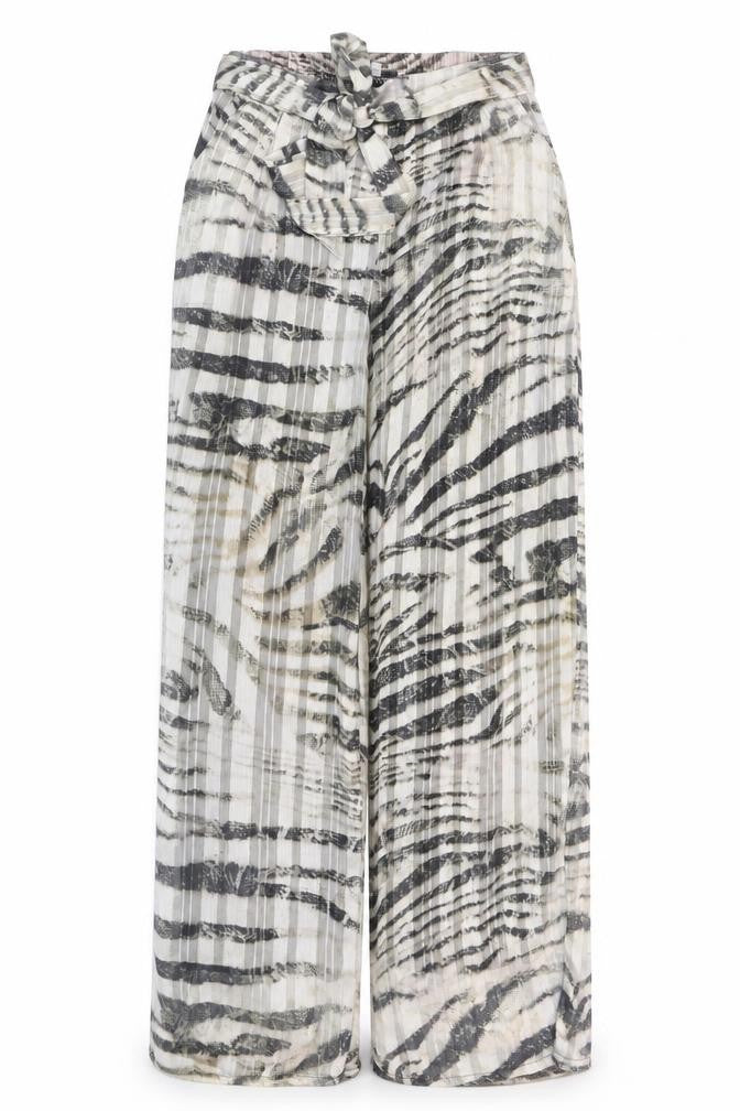 Feelhoo Womens Multicoloured Animal Print Polyester Windbreaker Trousers Size S L30 in Regular Tie