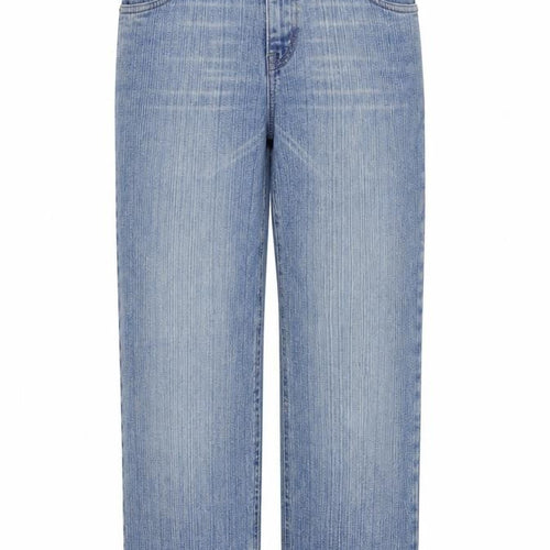Denim & Co. Womens Blue Cotton Cropped Jeans Size 10 L23 in Regular Button