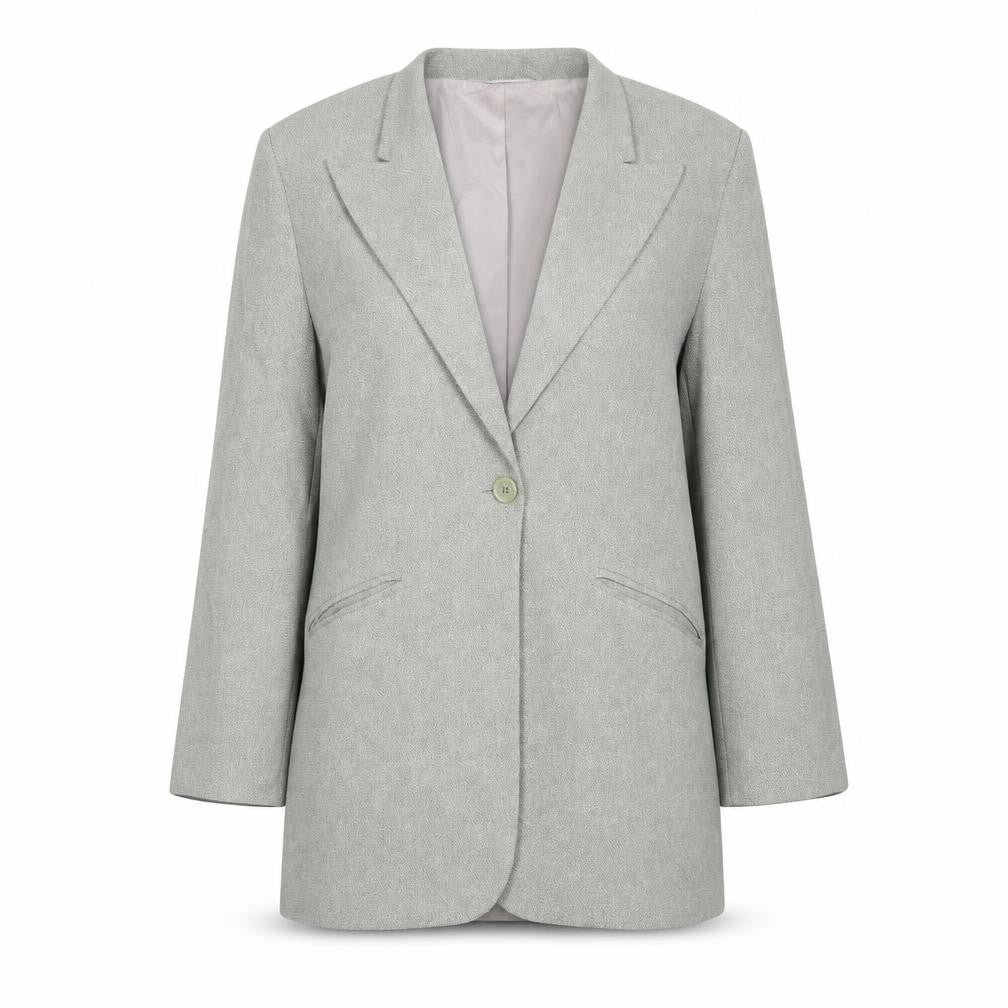 Positiv Womens Grey Jacket Blazer Size 36 Button - Collared