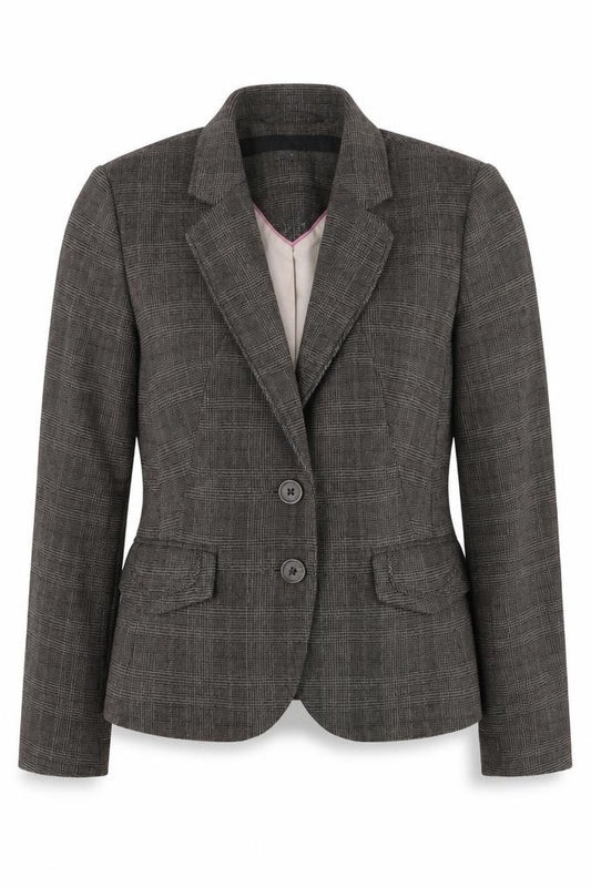 Front view of Next women’s grey kimono jacket, size UK 10, button