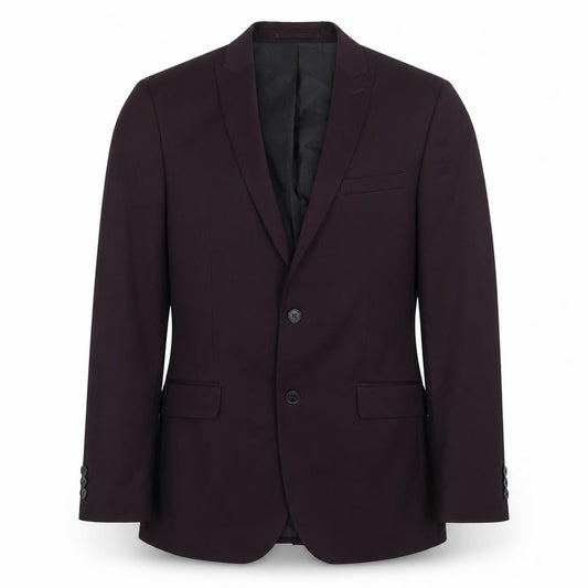 Front view of F&F men’s red polyester jacket blazer, size 40