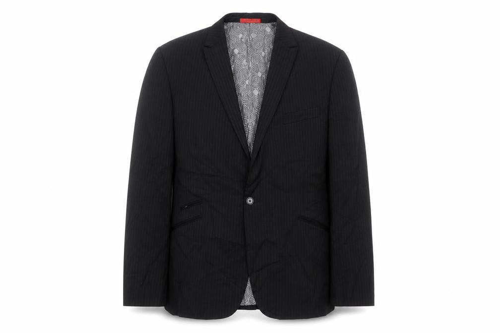 Skopes Mens Blue Striped Polyester Jacket Suit Jacket Size 44