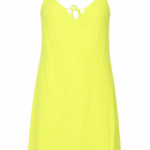 Zara Womens Green Cotton A-Line Size M V-Neck Tie
