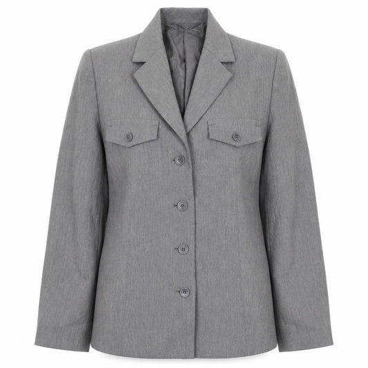 Front view of Next women’s grey polyester jacket blazer, size UK 8