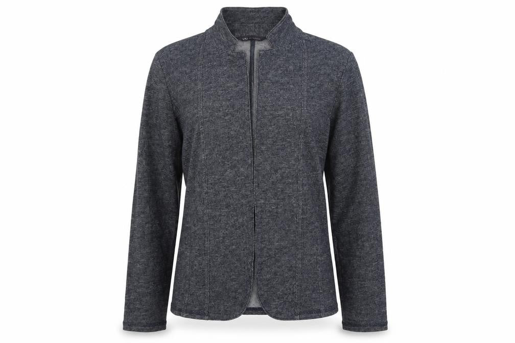 Front view of Marks & Spencer women’s blue jacket blazer, size UK 10