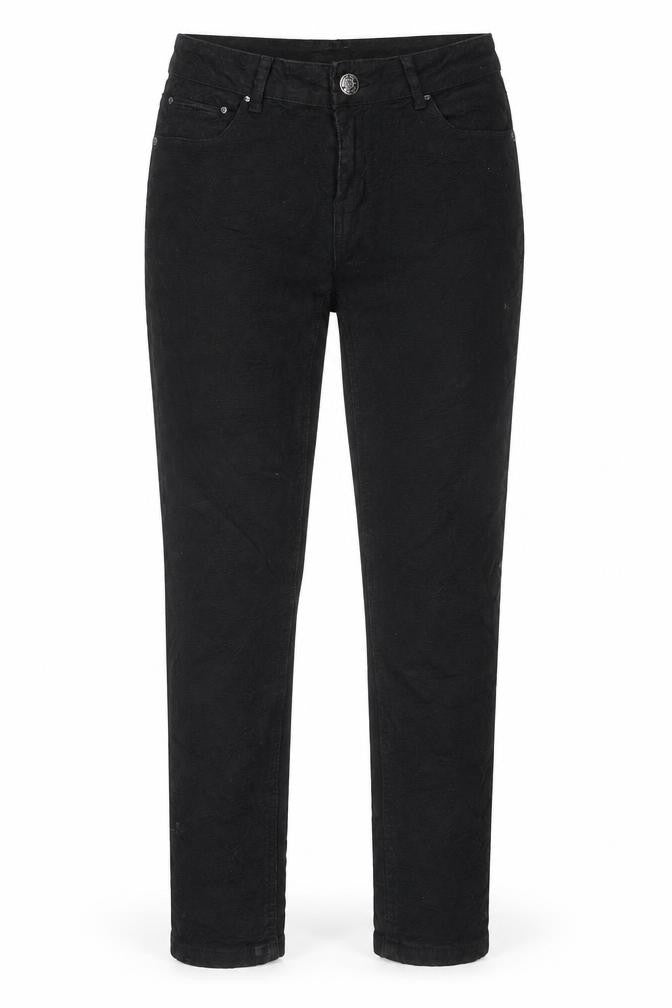 Onado Woman Womens Black Geometric Cotton Skinny Jeans Size 10 L27 in Regular Zip - Damaske