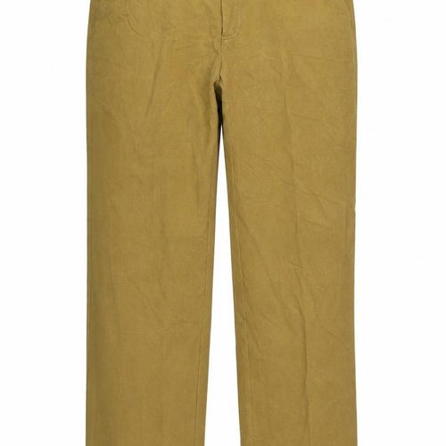 John Lewis Womens Brown Cotton Dress Pants Trousers Size 34 in L31 in Regular Zip