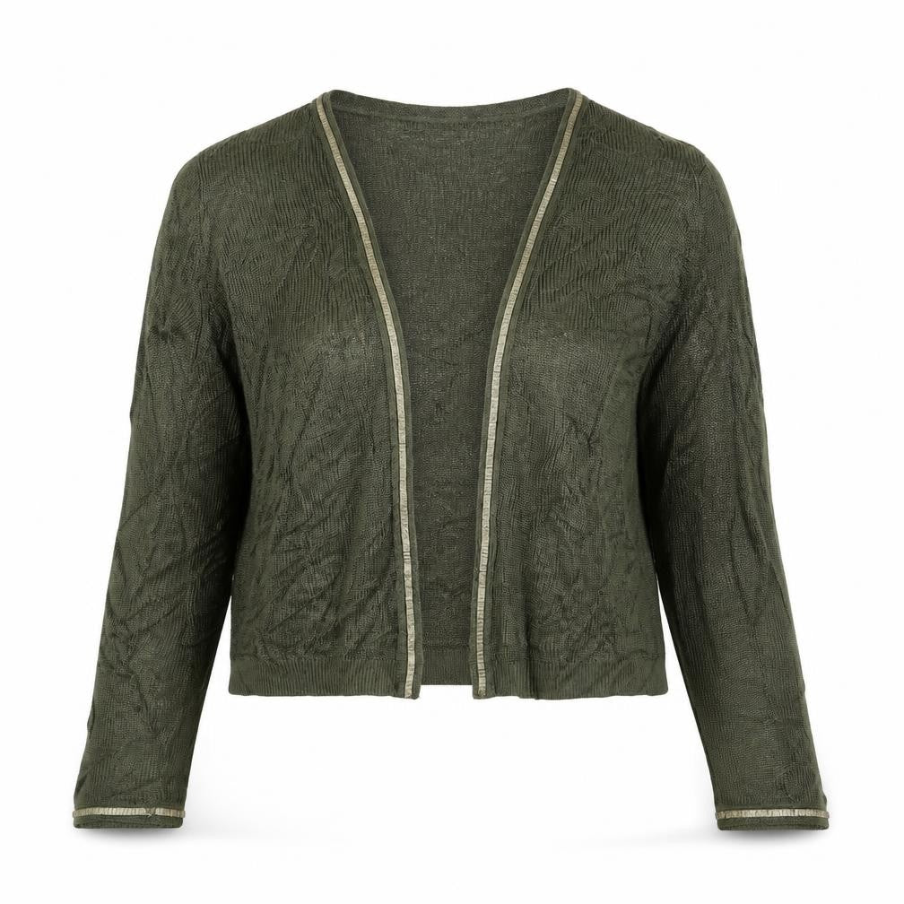 Per Una Womens Green V-Neck Viscose Cardigan Jumper Size 10