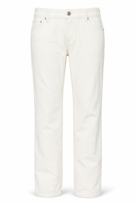Front view of Gap women’s white polyester skinny jeans, size UK 30, in, 27-inch leg regular zip