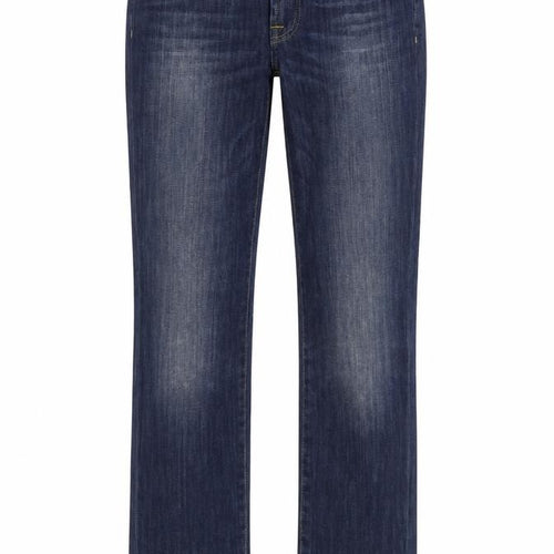 7 Womens Blue Cotton Straight Jeans Size 29 L30.5 in Regular Zip