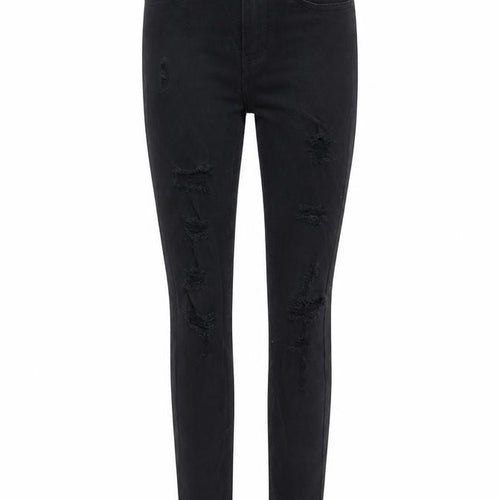 H&M Womens Black Cotton Skinny Jeans Size 6 L28 in Regular Button