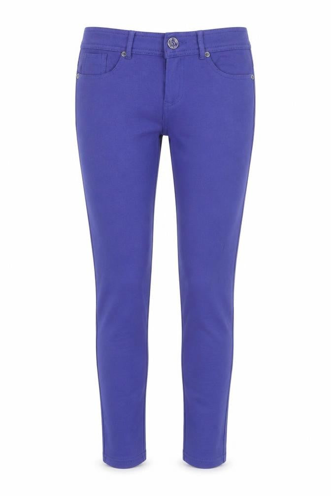 Yu & Me Womens Purple Cotton Trousers Size M L26 in Regular Button
