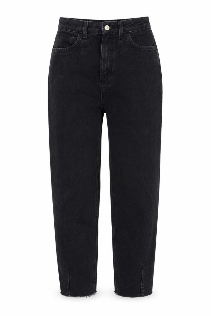 Zara Womens Black Cotton Straight Jeans Size 6 L26 in Regular Zip