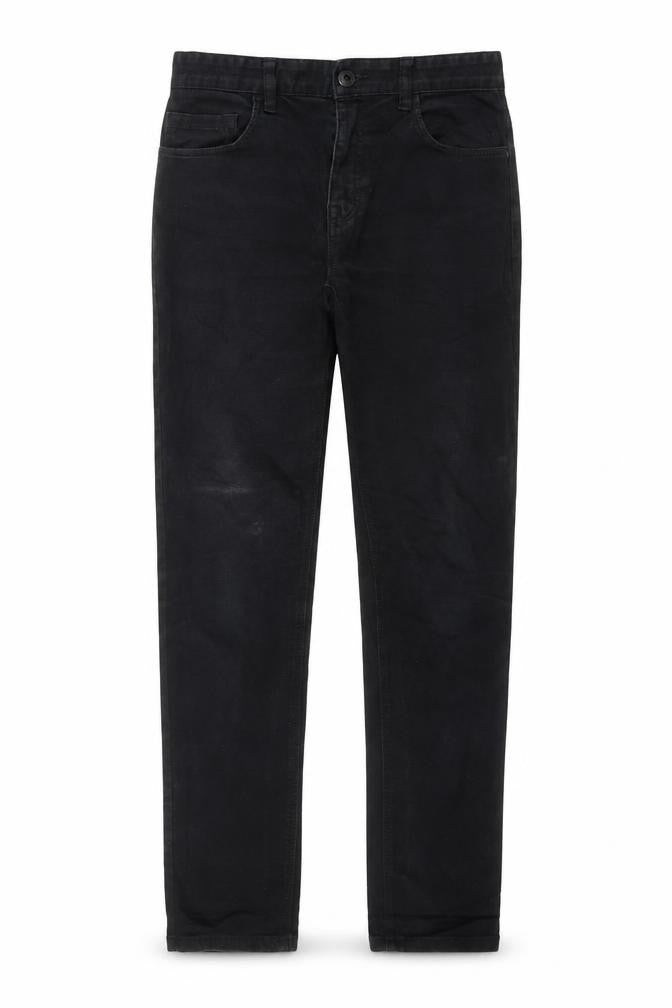 NEXT Womens Black Cotton Straight Jeans Size 30 in L31 in Regular Zip