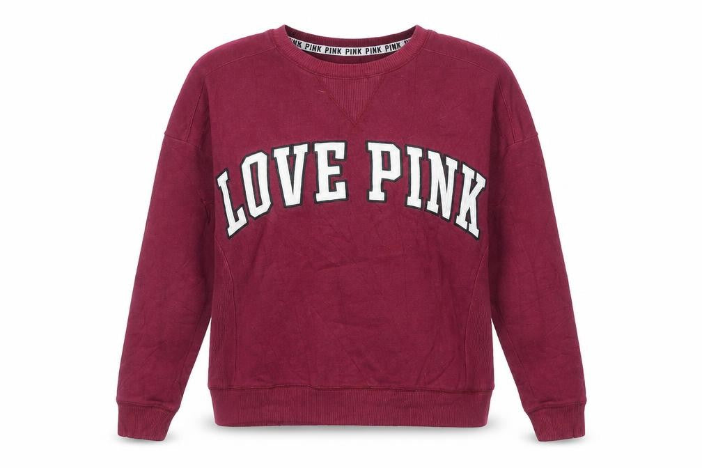 Victorias Secret Womens Red Cotton Pullover Sweatshirt Size XS Pullover - Love Pink