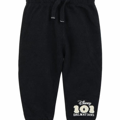 Disney Boys Black Cotton Sweatpants Trousers Size 9-12 Months Pullover - 100 Dalmatians