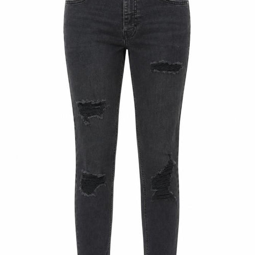 Topshop Womens Black Cotton Skinny Jeans Size 28 in L32 in Regular Zip