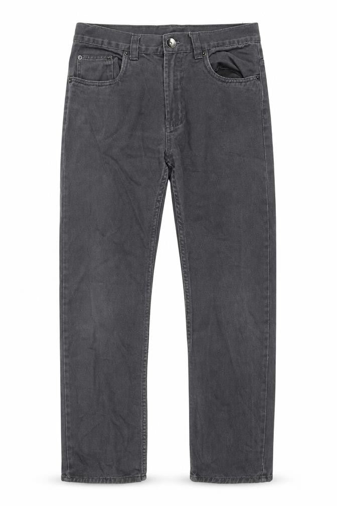Denim & Co. Mens Grey Cotton Straight Jeans Size 28 in L30 in Regular Zip