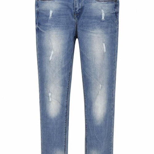 Urban 65 Outlaws Girls Blue Cotton Skinny Jeans Size 11-12 Years Regular Zip - Distressed
