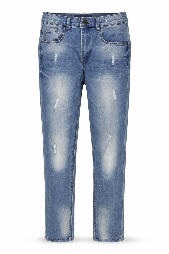Urban 65 Outlaws Girls Blue Cotton Skinny Jeans Size 11-12 Years Regular Zip - Distressed