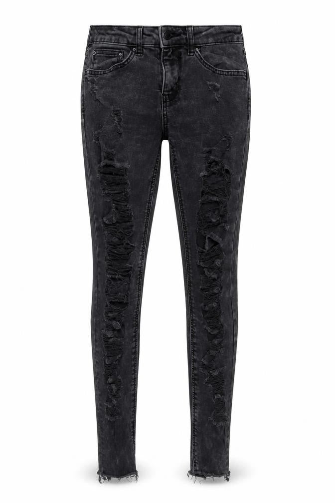 Zara Womens Grey Cotton Skinny Jeans Size 8 L27 in Regular Button