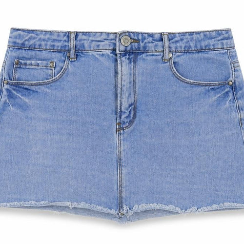 FOREVER 21 Womens Blue Cotton Hot Pants Shorts Size 31 in Regular Button