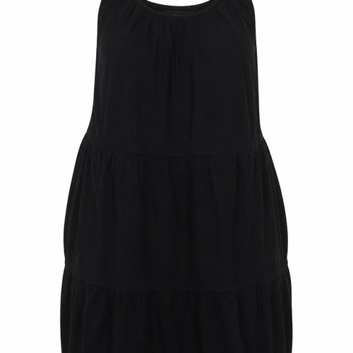 F&F Womens Black Viscose Tank Dress Size 10 Scoop Neck Pullover