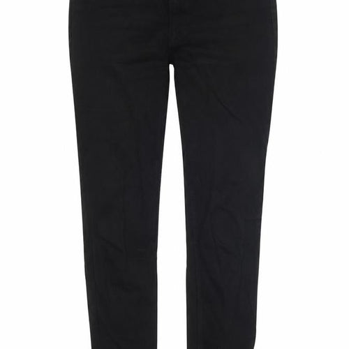Preworn Womens Black 100% Cotton Skinny Jeans Size 30 in L29 in Regular Zip