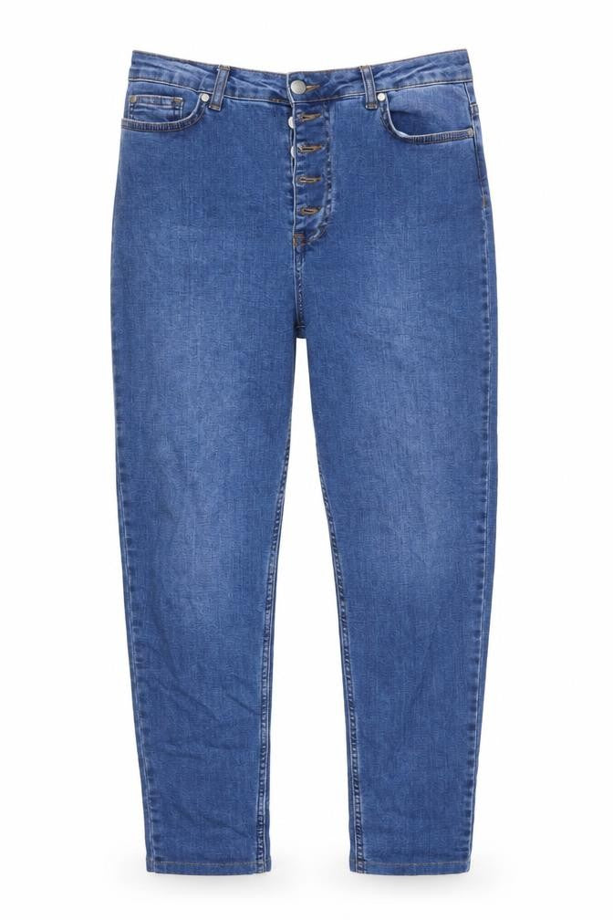PRETTYLITTLETHING Womens Blue 100% Cotton Skinny Jeans Size 28 in L27 in Regular Zip