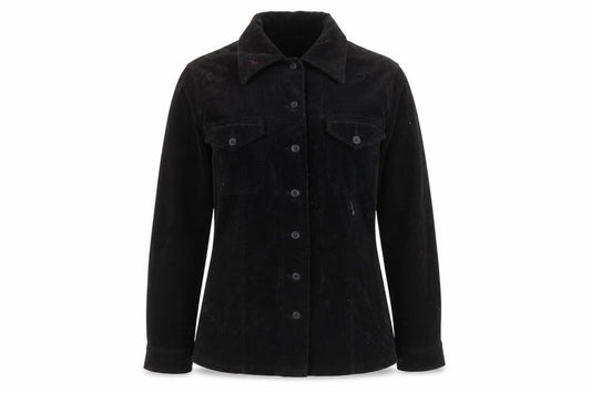 Front view of Marks & Spencer women’s brown jacket, size UK 12, button