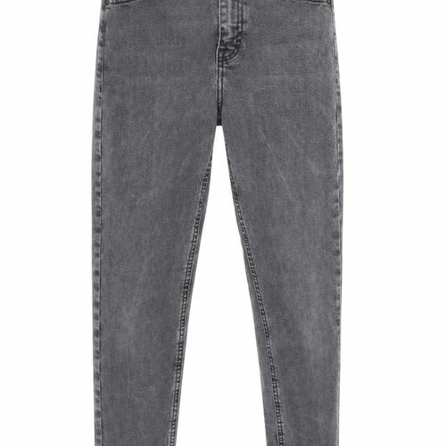 Topshop Womens Grey Cotton Skinny Jeans Size 26 in L30 in Regular Zip
