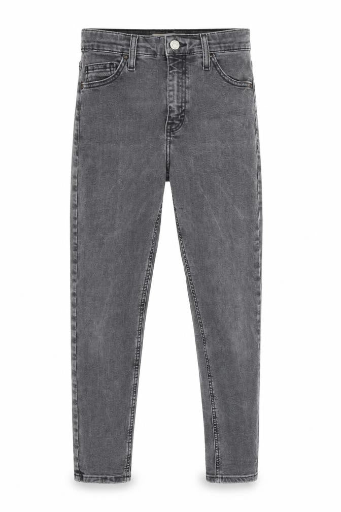 Topshop Womens Grey Cotton Skinny Jeans Size 26 in L30 in Regular Zip