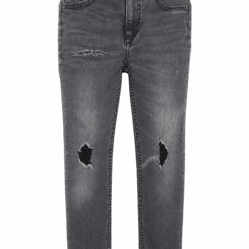 River Island Boys Black Cotton Skinny Jeans Size 9 Months Regular Button