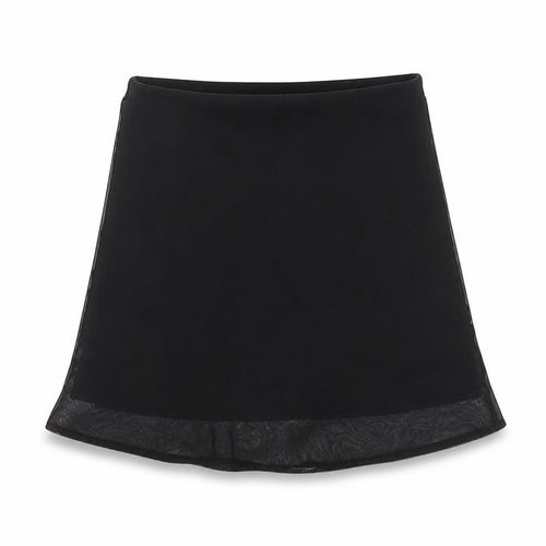Adams Girls Black Polyester A-Line Skirt Size 6 Years Regular Pull On