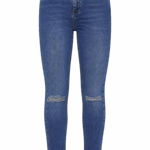 Topshop Womens Blue Cotton Skinny Jeans Size 28 in L32 in Regular Zip