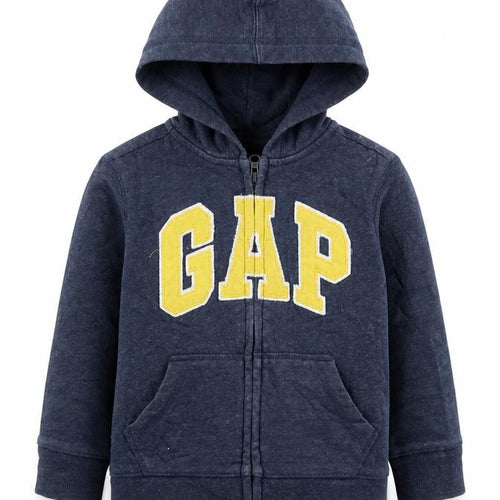 Gap Boys Blue Cotton Full Zip Hoodie Size 2 Years Zip