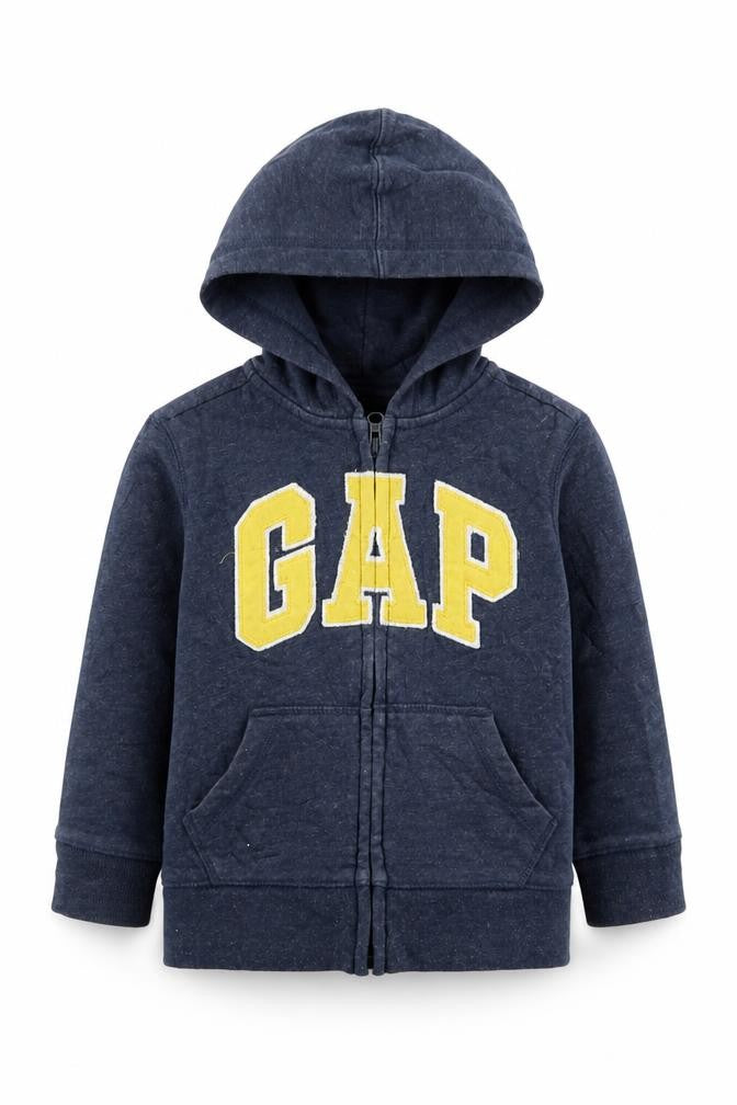 Gap Boys Blue Cotton Full Zip Hoodie Size 2 Years Zip