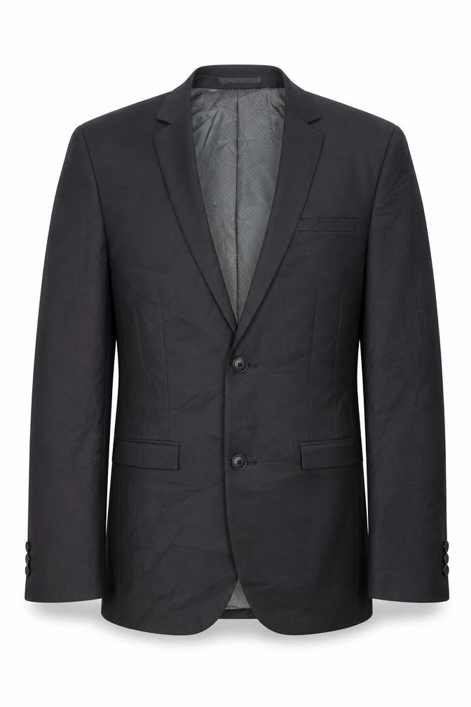 Front view of Next men’s grey polyester jacket suit jacket, size 36