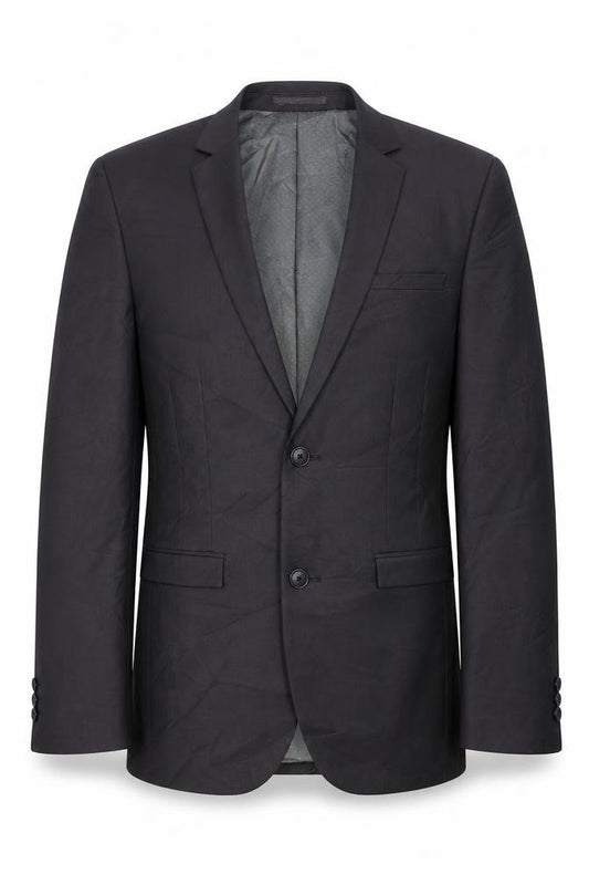 Front view of Next men’s grey polyester jacket suit jacket, size 36
