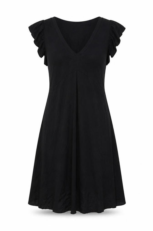 Marc Cain Womens Black Viscose A-Line Size S V-Neck Pullover