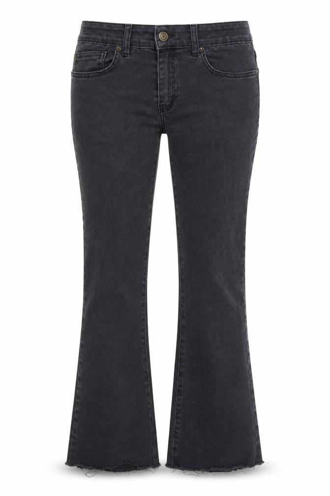 Brownie Womens Black Cotton Bootcut Jeans Size S L25 in Regular Zip