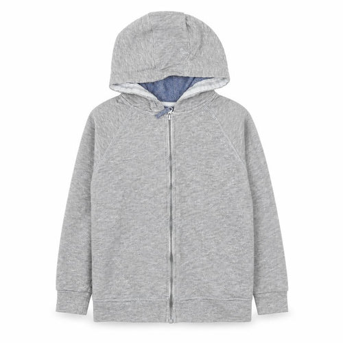 Matalan Boys Grey Cotton Full Zip Hoodie Size 10 Years Zip